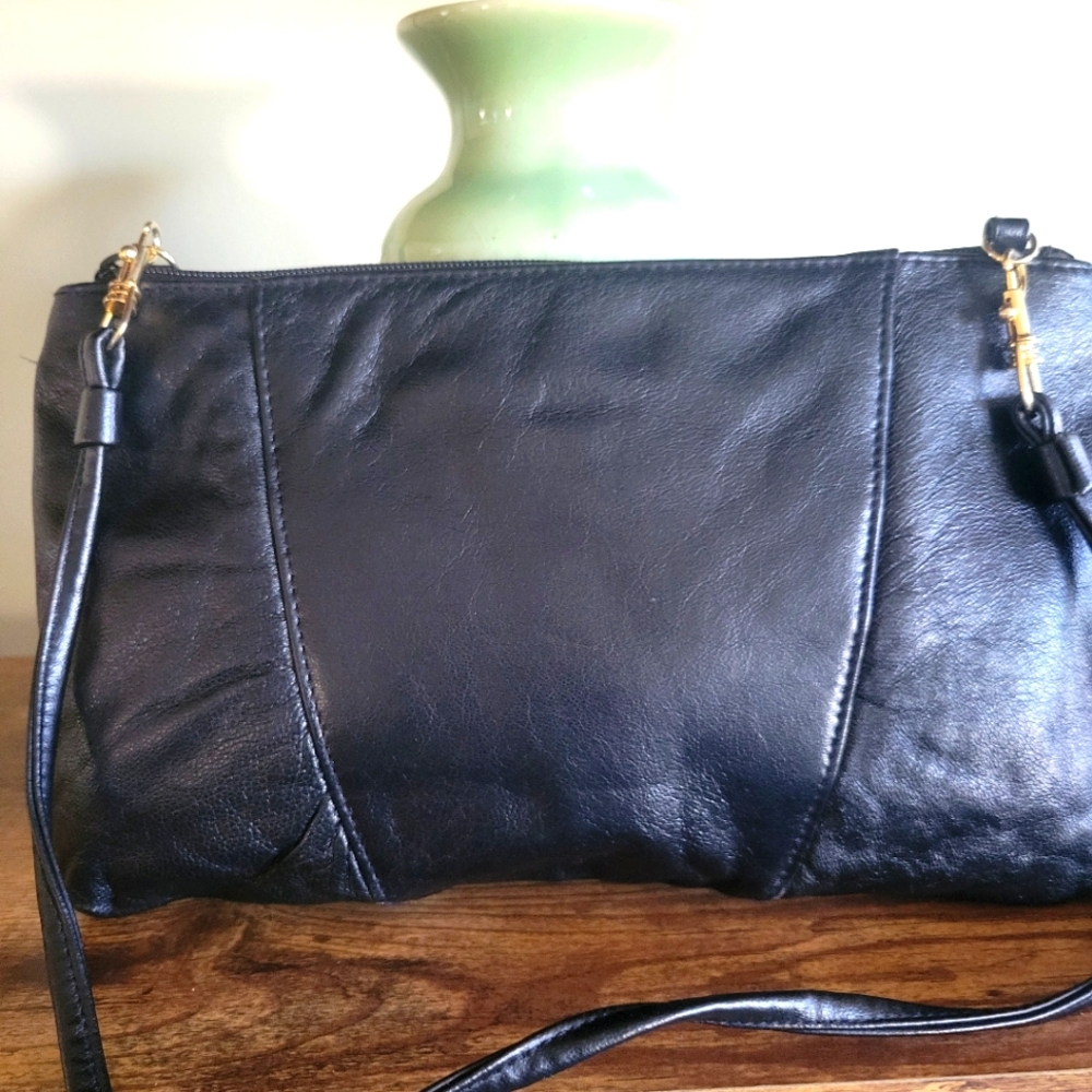 ☀️Leather Vintage Elegant Black Shoulder Bag